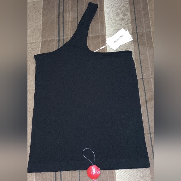 Helmut Lang Tops - Helmut Lang Black One-Shoulder Cut Out Top M/L